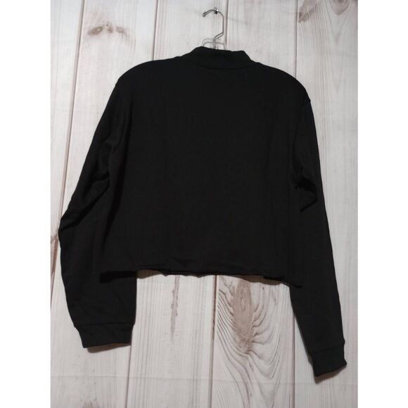 Forever 21 Shirt Ladies Large Black Pink Racer Stripe - Picture 2 of 5